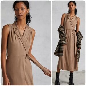 brown check midi dress Rydal Check Button Up Midi Dress